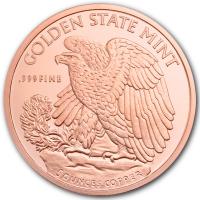 USA GSM Walking Liberty 1 Oz Kupfer Rückseite