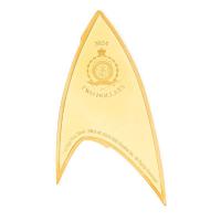 Niue - 2 NZD Star Trek(TM) Starfleet Division (1.) Kommandoabzeichen - 1 Oz Silber Gilded