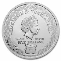 Tokelau - 5 NZD Territory (9.) Feuerfisch (Lionfish) 2022 - 1 Oz Silber