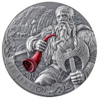 Kamerun - 2000 Francs The Way to Valhalla: Leif Eriksson 2025 - 2 Oz Silber Antik Finish High Relief