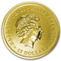 Australien - 15 AUD Känguru 2009 - 1/10 Oz Gold