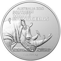 Australien - 1 AUD RAM Zoo (4.) Südliches Breitmaulnashorn 2023 - 1 Oz Silber