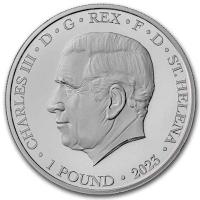 St. Helena 1 Pfund Goddess (2.) Eos 2023 1 Oz Silber BU  Rückseite