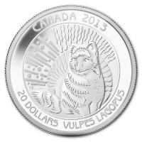Kanada - 20 CAD Polarfuchs (Arctic Fox) - Silbermnze PP