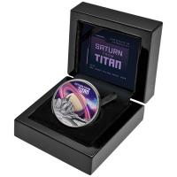 Niue - 1 NZD Saturn from Titan 2025 - 1 Oz Silber PP Color
