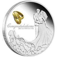 Australien - 1 AUD Hochzeit 2025 - 1 Oz Silber