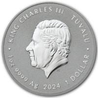 Tuvalu - 1 TVD Ottifanten OTTO WAALKES SIGNATUR 2024 - 1 Oz Silber