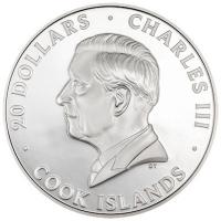 Cook Island 20 USD 360 Grad View New York 2025 3 Oz Silber PP Ultra Deep Relief Rückseite