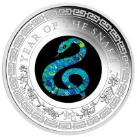 Australien - 1 AUD Opal Serie Lunar Schlange 2025 - 1 Oz Silber