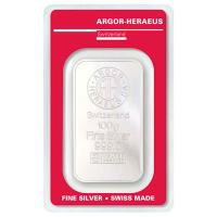 Silberbarren Argor-Heraeus im Blister 100g Silber