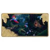 Burundi - 50 Francs Jungle at Night - 3 Oz Silber Color Gilded