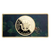 Burundi 50 Francs Jungle at Night 3 Oz Silber Color Gilded Rückseite