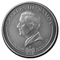 Samoa 20 Dollar Inka Reich 2025 1 KG Silber Antik Finish Rückseite