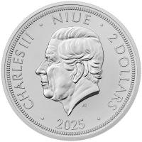 Niue - 2 NZD Slovakia Eagle 2025 - 1 Oz Silber