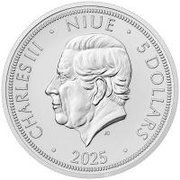 Niue 5 NZD Slovakia Eagle 2025 2 Oz Silber Rückseite