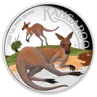 Australien - 1 AUD Känguru 2025 - 1 Oz Silber HighRelief Color