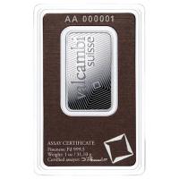 Palladiumbarren Valcambi Palladium 1 Oz Palladium Rückseite