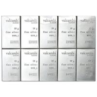 Silberbarren Valcambi Silber CombiBar(R) 10x10g Silber Rückseite