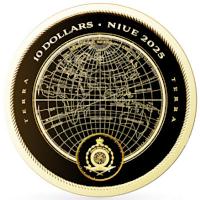 Niue 10 NZD Terra / Erde 2025 1/10 Oz Gold Rückseite