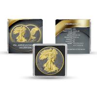USA - 1 USD Silver Eagle  Golden Ring 2025 - 1 Oz Silber Gilded