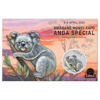 Australien - 1 AUD Koala Brisbane ANDA 2025 - 1 Oz Silber Color