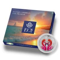 St. Lucia - 2 Dollar EC8 Flamingos 2024 - 1 Oz Silber Color