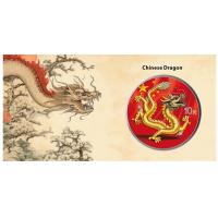 China - 10 Yuan Drache (Dragon) 2025 - 1 Oz Silber Color