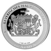 Deutschland 1 Bayernthaler Schloss Neuschwanstein 2025 1 Oz Silber Erstabschlag PP Rückseite