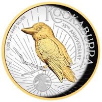 Australien - 2 AUD Kookaburra 2025 - 2 Oz Silber PP Gilded