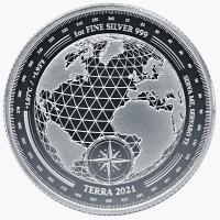 Tokelau - 5 NZD Terra / Erde PROOFLIKE 2021 - 1 Oz Silber PL