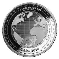 Tokelau - 5 NZD Terra / Erde PROOFLIKE 2020 - 1 Oz Silber PL