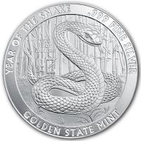 USA - GSM Lunar Jahr der Schlange 2025 - 2 Oz Silber