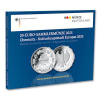 Deutschland - 20 EURO Chemnitz: Kulturhauptstadt Europas 2025 - Silber Spiegelglanz