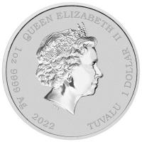 Tuvalu - 1 TVD James Bond 007 60 Jahre Kinofilm 2022 - 1 Oz Silber Blister