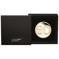 Tuvalu - 2 TVD James Bond 007 / 60 Jahre Jubiläum 2022 - 2 Oz Silber PP Gilded