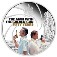 Tuvalu - 1 TVD James Bond Der Mann mit dem goldenen Gold Colt 50 Jahre Jubiläum 2024 - 1 Oz Silber PP