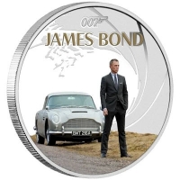 Tuvalu - 1 TVD James Bond Daniel Craig 2024 - 1 Oz Silber PP Color