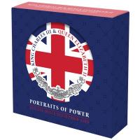 Niue - 1 NZD Portraits of Power: Elizabeth II. u. Charles III. 2025 - 1 Oz Silber PP