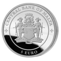Malta 5 EURO Papst Franziskus 2025 5 Oz Silber PP Rückseite