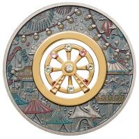 Tuvalu - 2 TVD Riesenrad 2025 - 2 Oz Silber Antik Finish Color Gilded