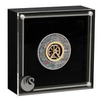 Tuvalu - 2 TVD Riesenrad 2025 - 2 Oz Silber Antik Finish Color Gilded