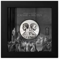 Mongolei - 1000 Togrog Feinde in der Geschichte: Caesar vs Brutus - 2 Oz Silber PP Color