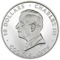 Cook Island 10 CID Republik Italien 2025 2 Oz Silber PP Color Rückseite