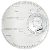 Cook Islands 10 CID 60 Jahre Selbstverwaltung (Self-Government) 2025 2 Oz Silber PP Color Rückseite