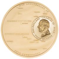 Cook Islands 250 CID 60 Jahre Selbstverwaltung (Self-Government) 2025 1 Oz Gold PP Color Rückseite