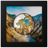 Cook Islands - 25 CID Topographie: Yellowstone 2025 - 5 Oz Silber PP Ultra Deep Relief 