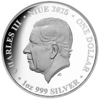 Niue - 1 NZD Flamingo 2025 - 1 Oz Silber PP Color