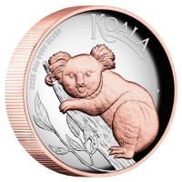 Australien - 8 AUD Koala 2025 - 5 Oz Silber HighRelief Gilded