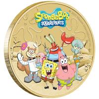 Tuvalu 1 TVD SpongeBob and Friends 2025 Münze im Blister Rückseite