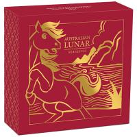 Australien - 25 AUD Lunar III Pferd 2026 - 1/4 Oz Gold PP